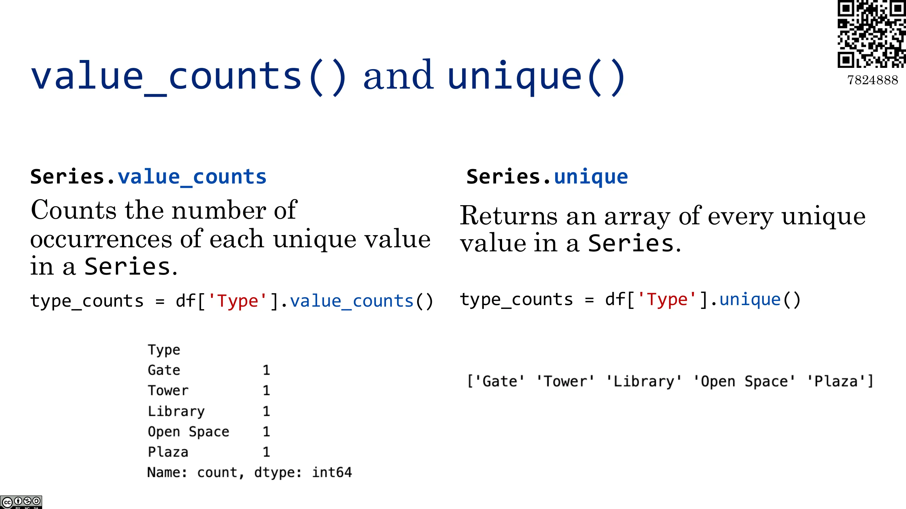 value_counts() 与 unique()