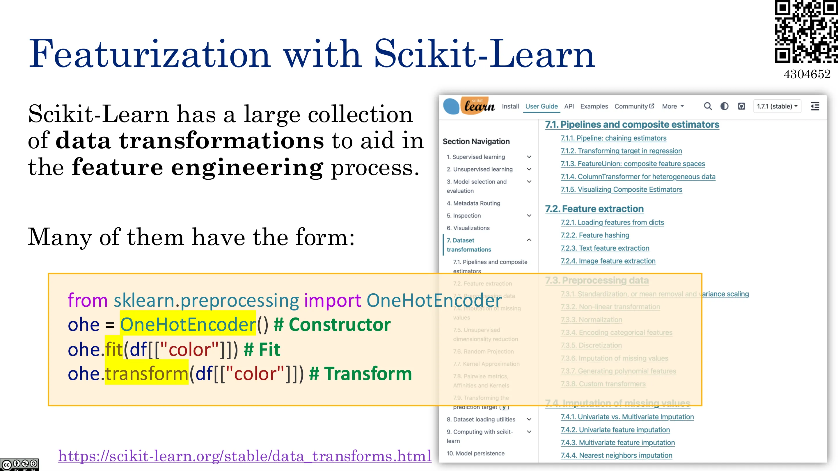 用 scikit-learn 做特征化