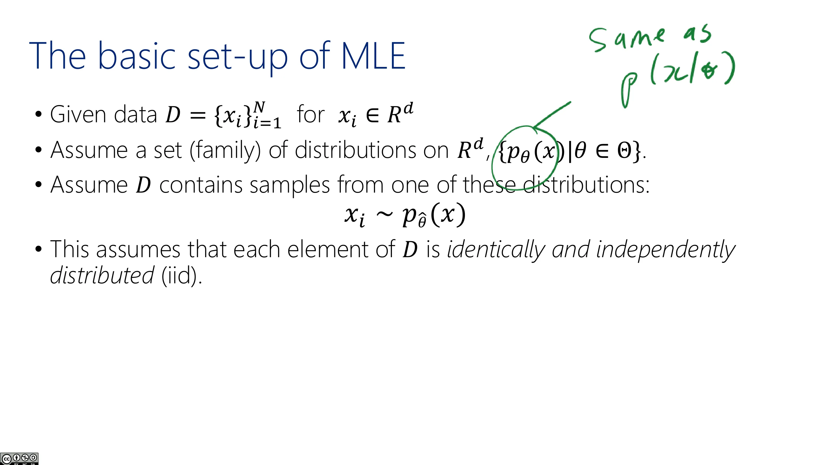 MLE 的基本设定（二）