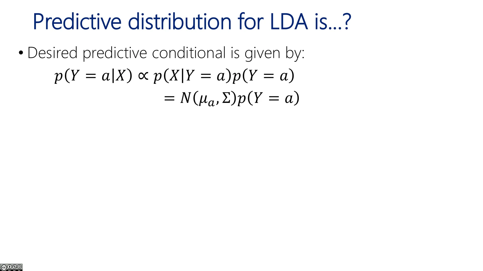LDA 的预测分布
