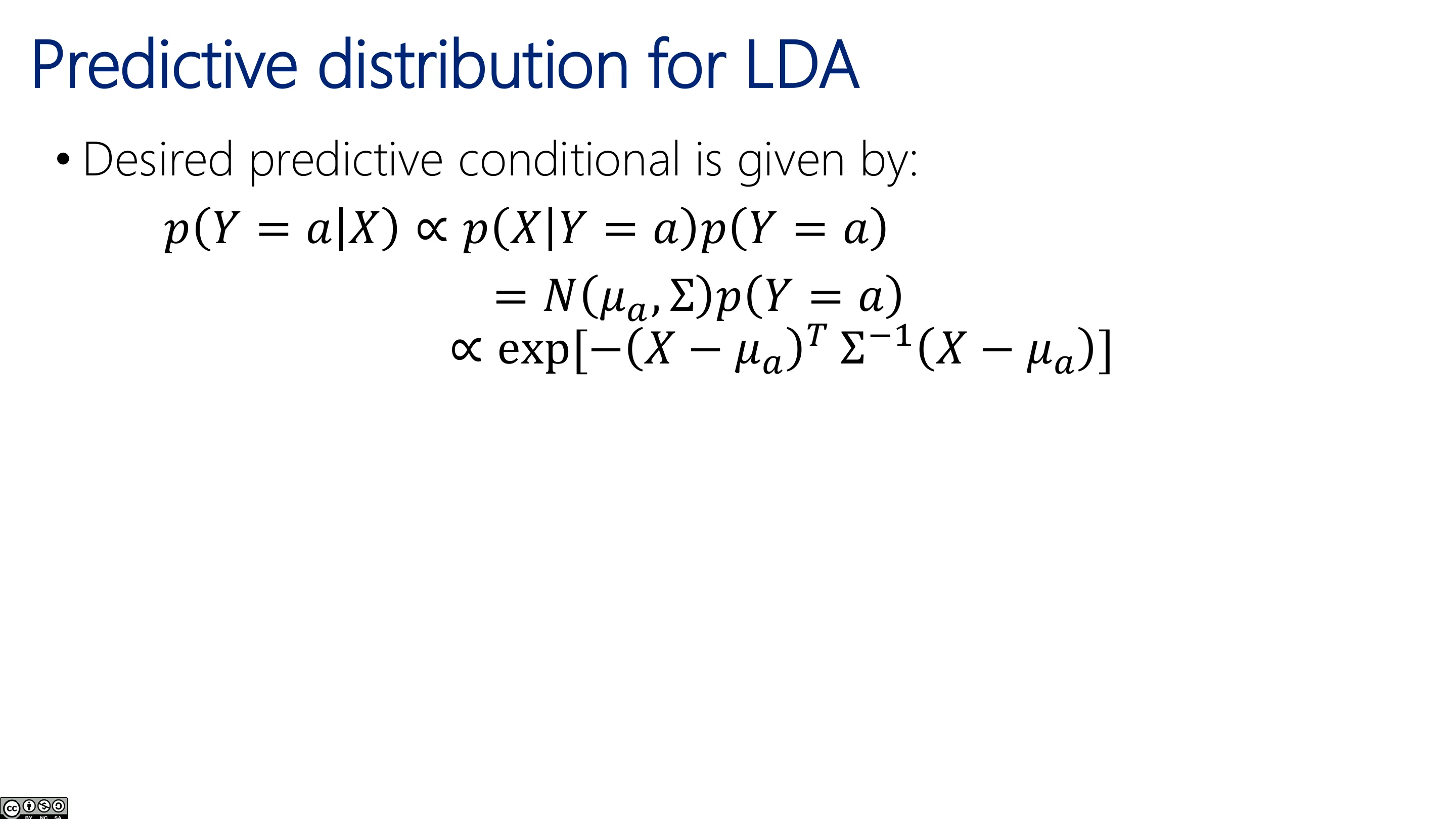 LDA 的预测条件分布（一）
