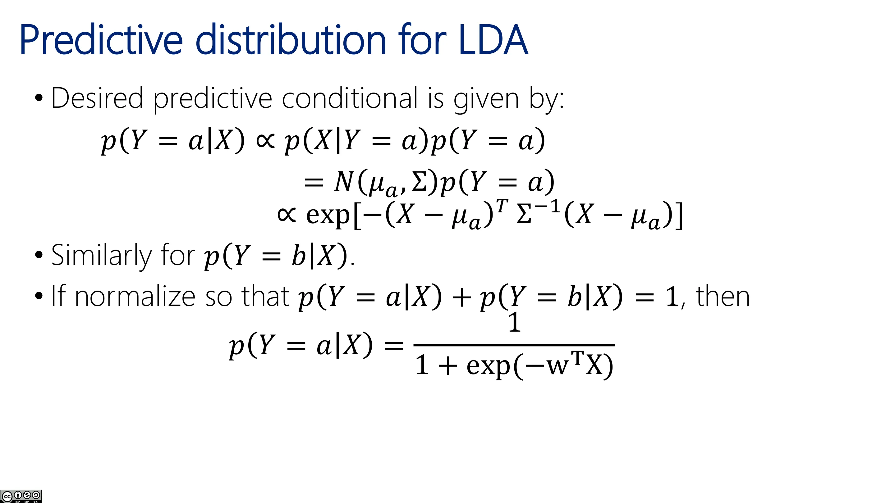 LDA 的预测条件分布（二）