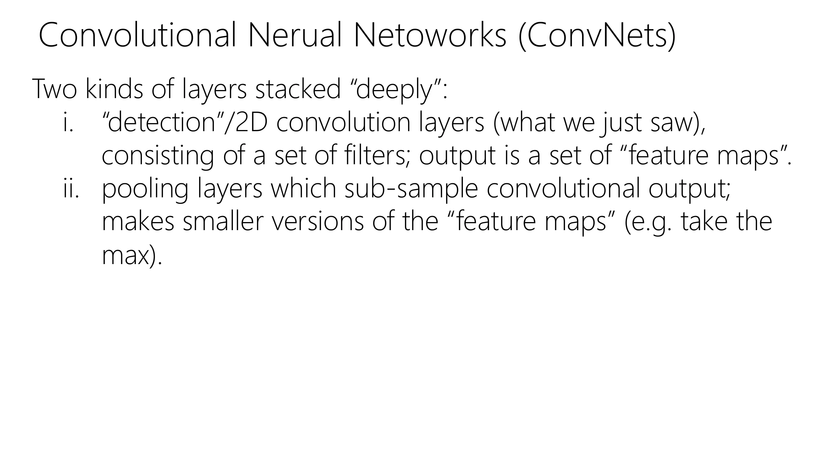 卷积神经网络（ConvNets）