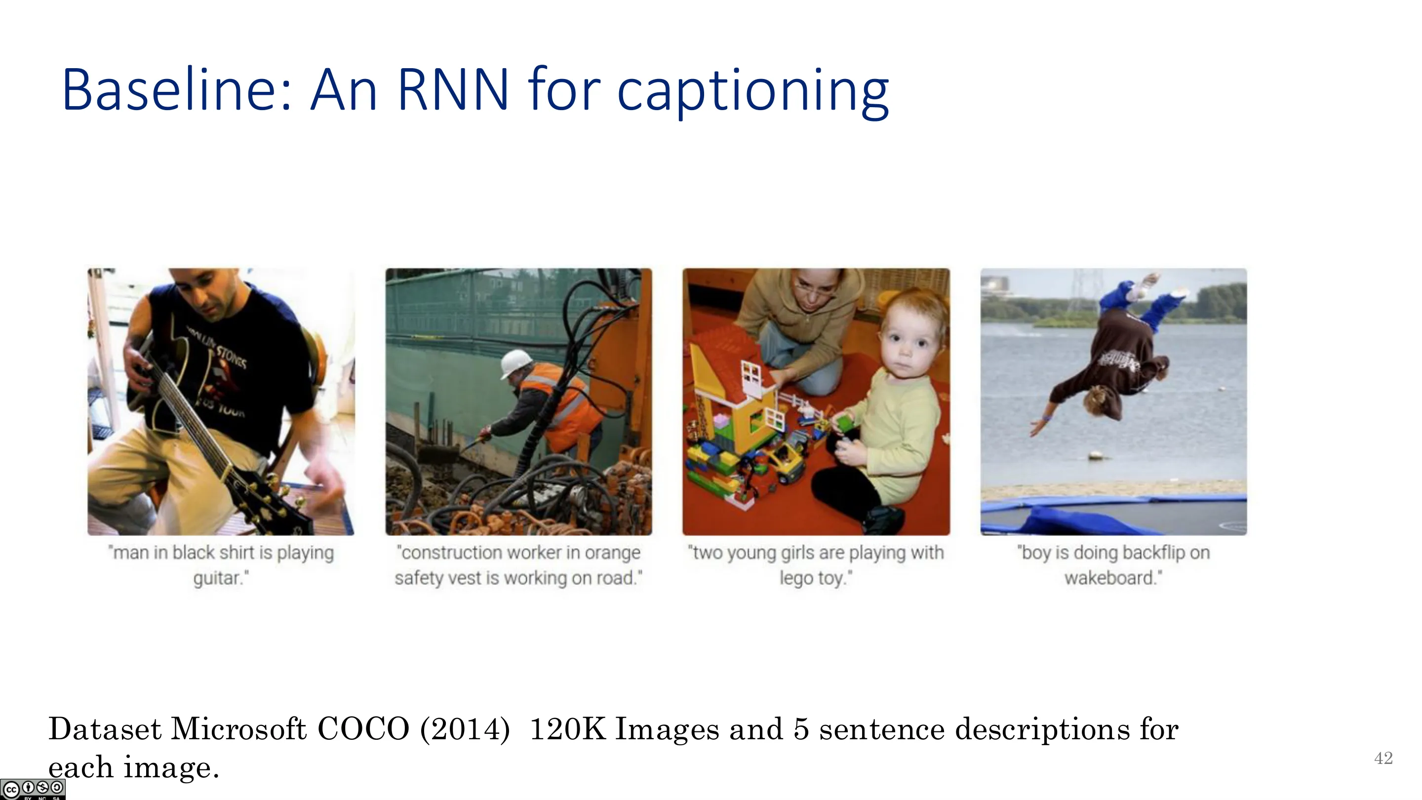 基线：用于描述的 RNN（一）