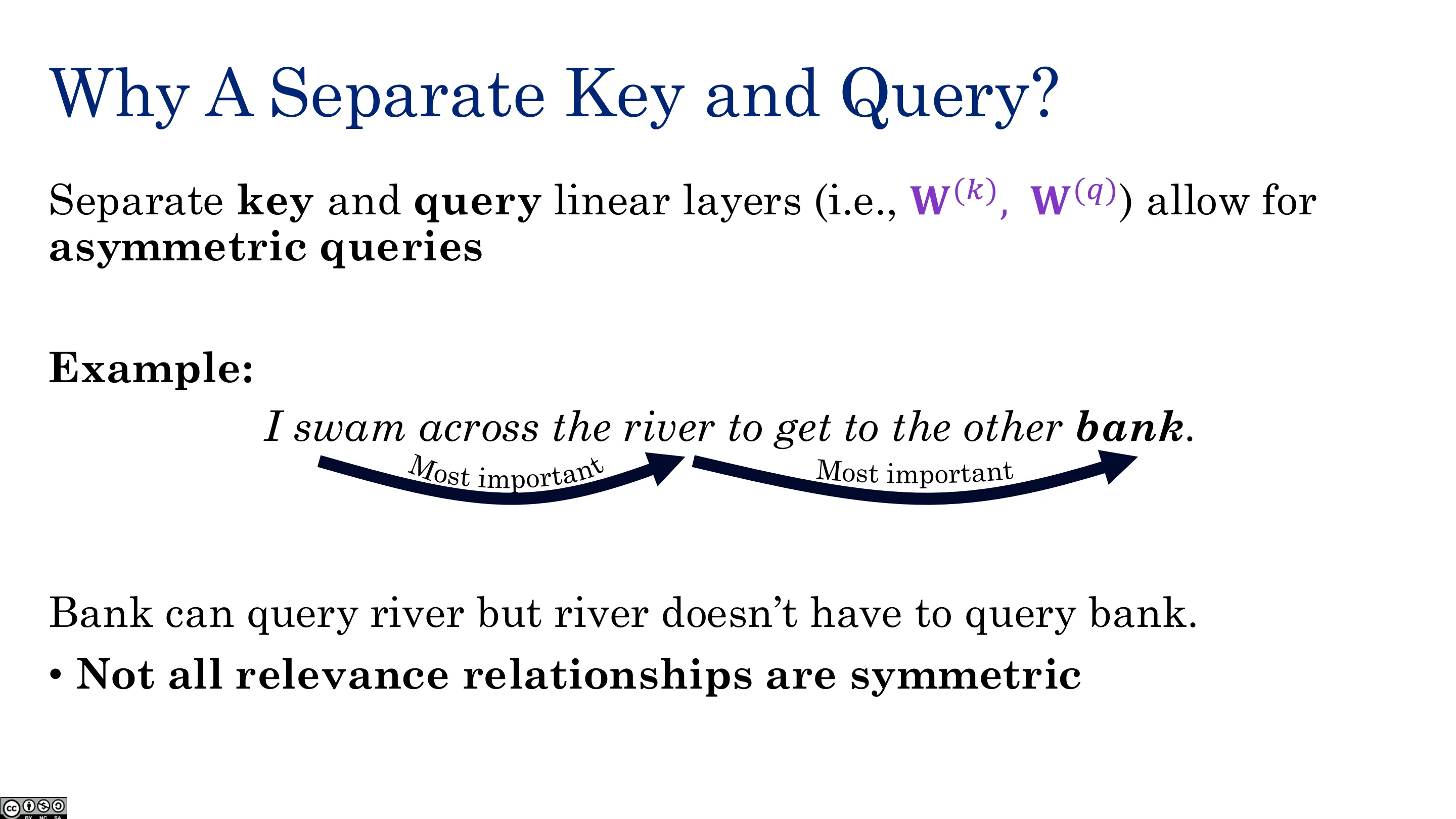 为什么需要分开的 Key 与 Query？