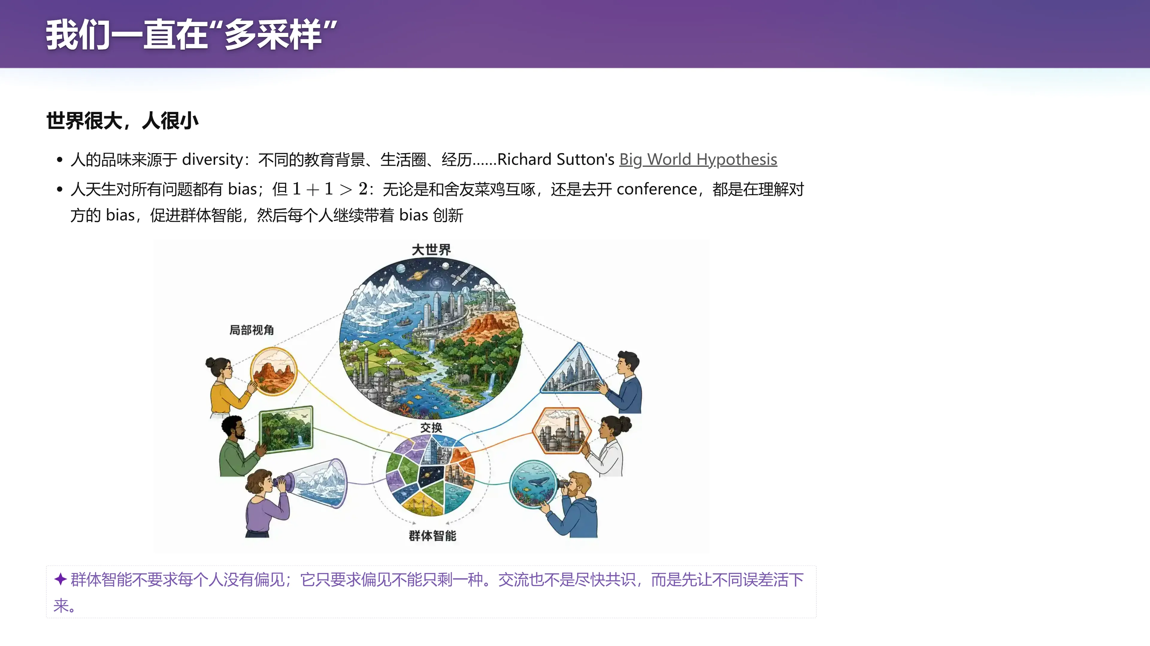 我们一直在“多采样”