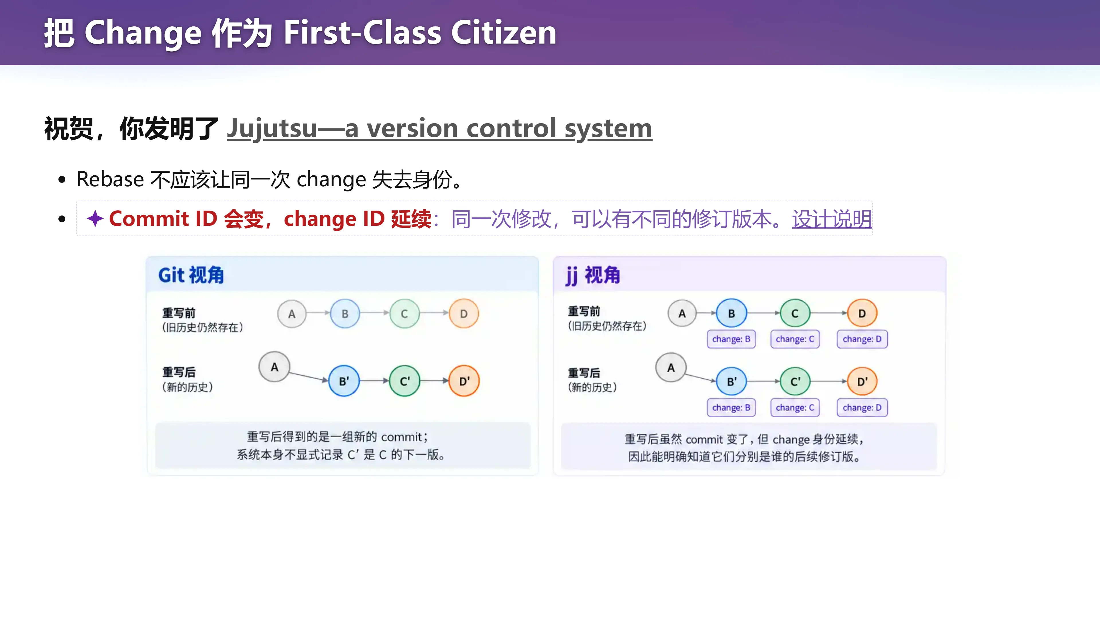把 Change 作为 First-Class Citizen