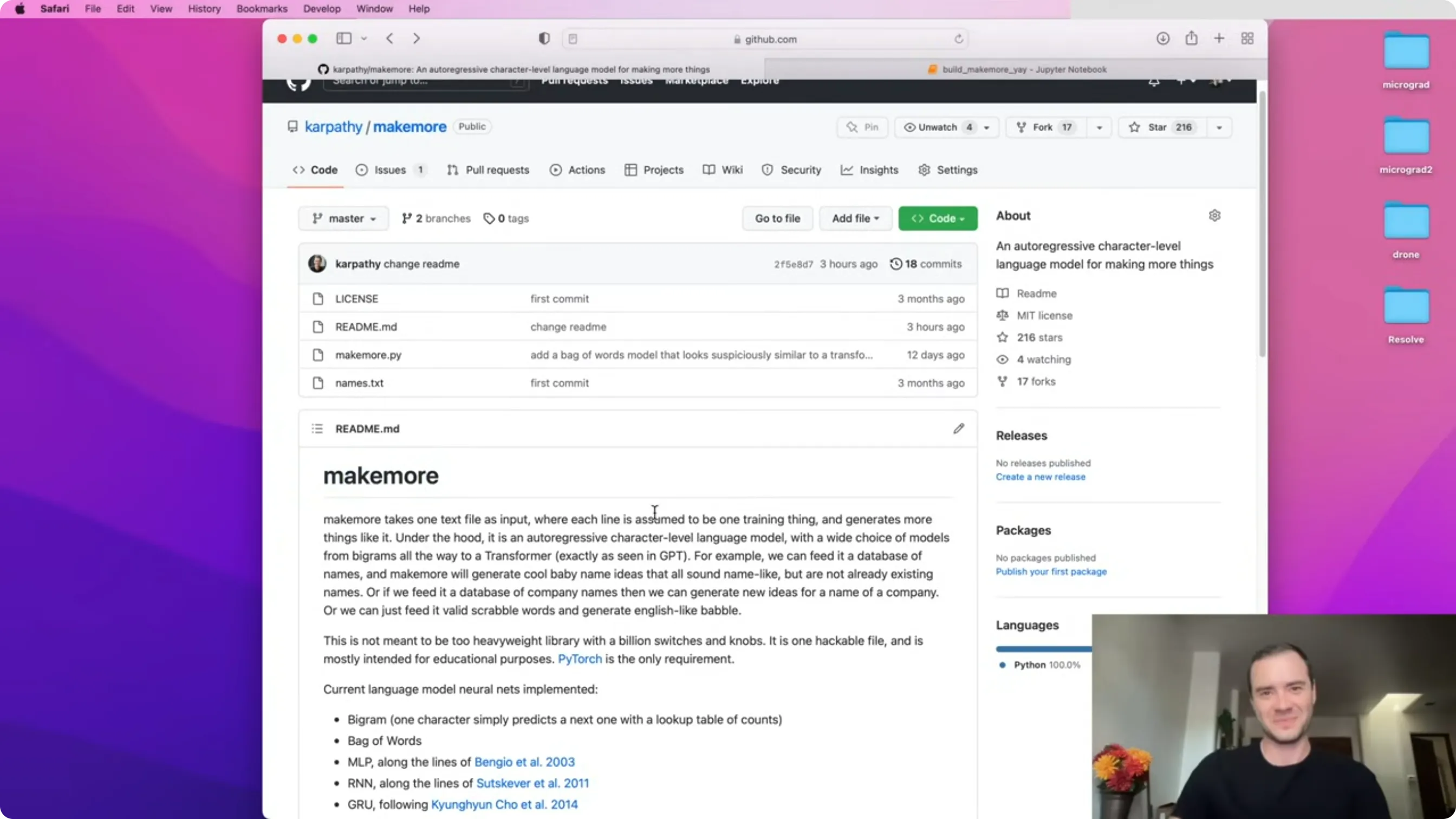 makemore 的示例数据与生成出的新名字
