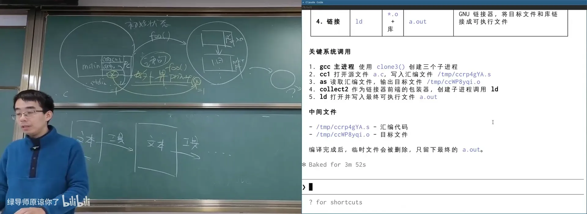 AI 分析 strace 日志并画出进程树