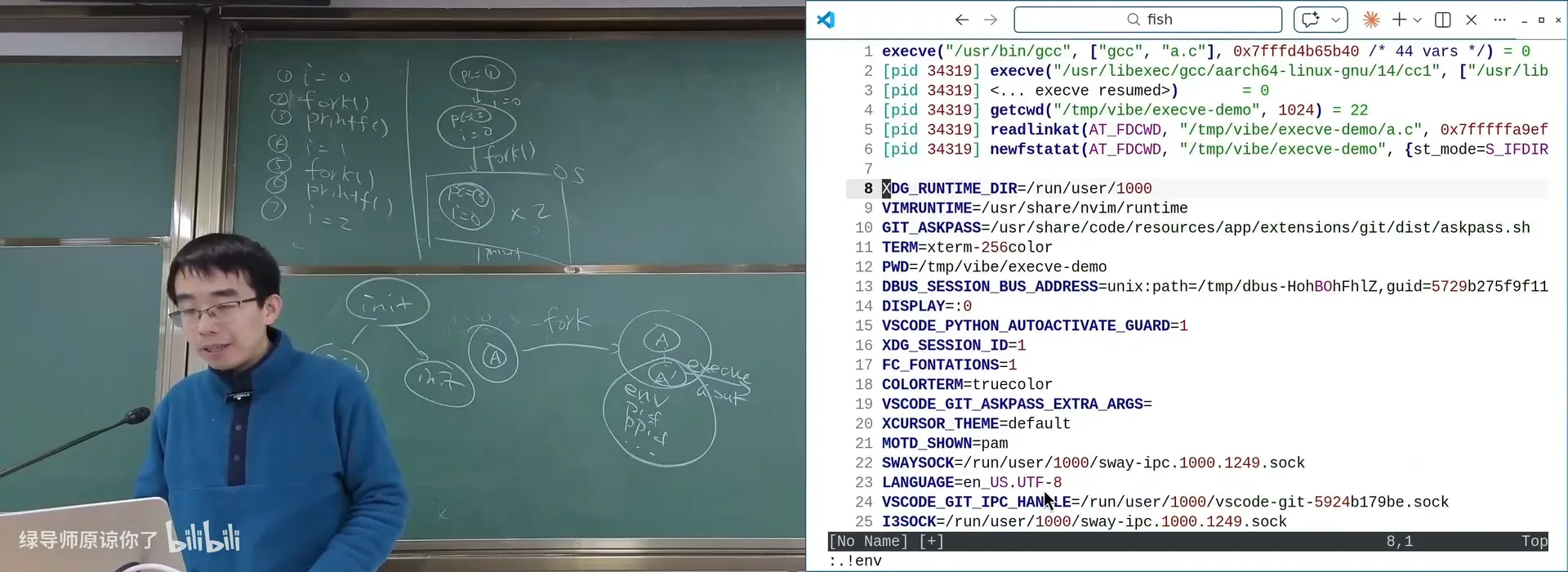 gcc 的 strace：按 PATH 顺序依次 execve，直到找到 /usr/bin/as