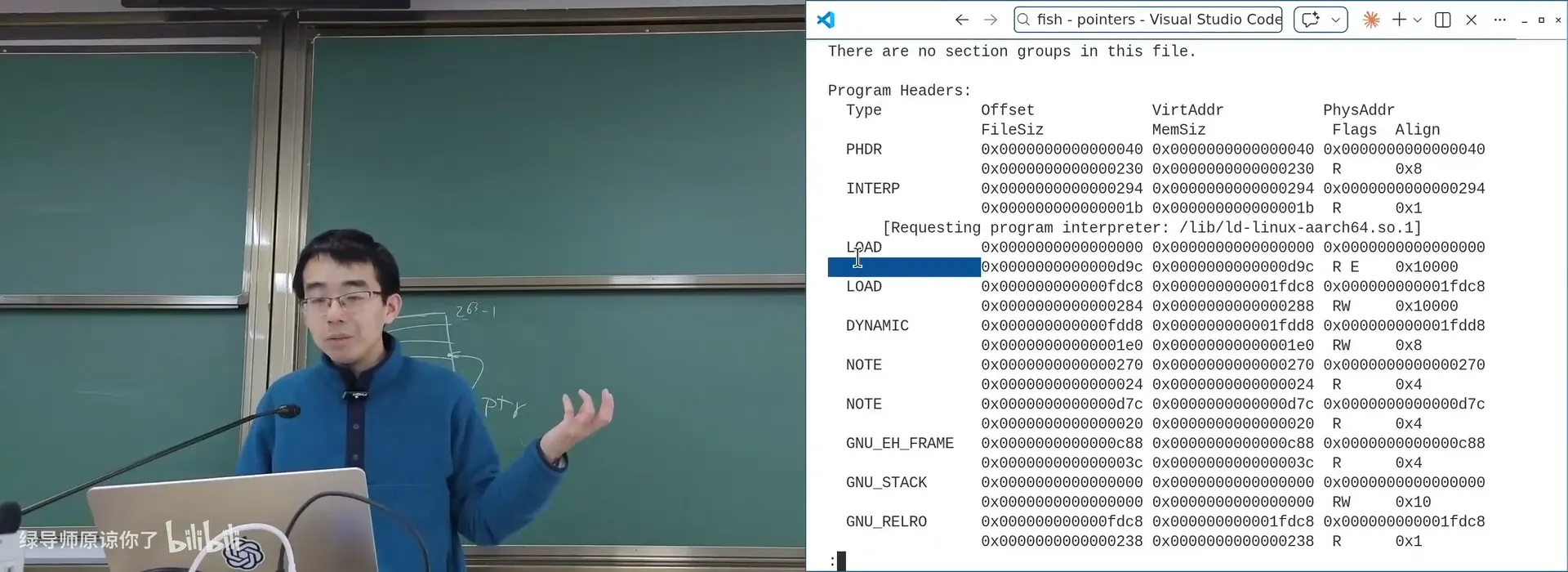 readelf -a：ELF 里的 `PT_LOAD` 段决定「字节放哪」
