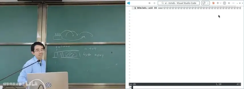 手工写入 WAL，重启后被 replay：99 号同学出现