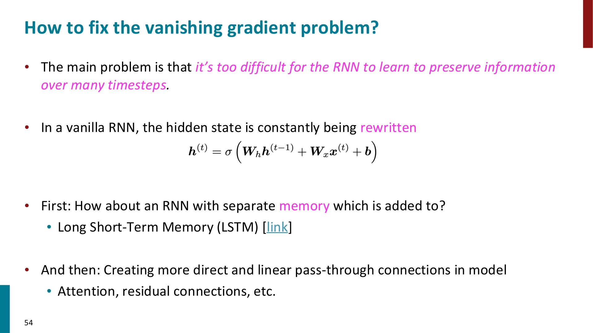 第 50 页幻灯片 · How to fix the vanishing gradient problem?