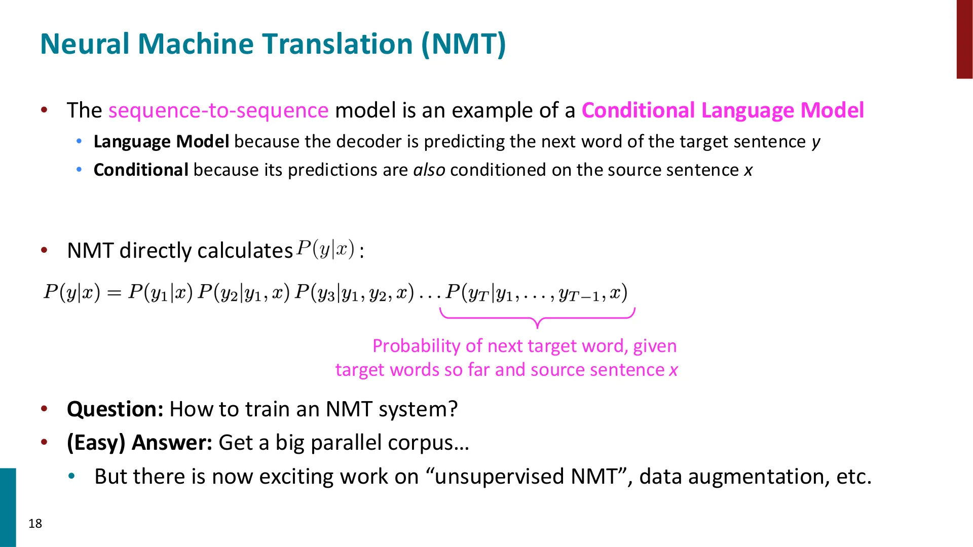 第 18 页幻灯片 · Neural Machine Translation (NMT)