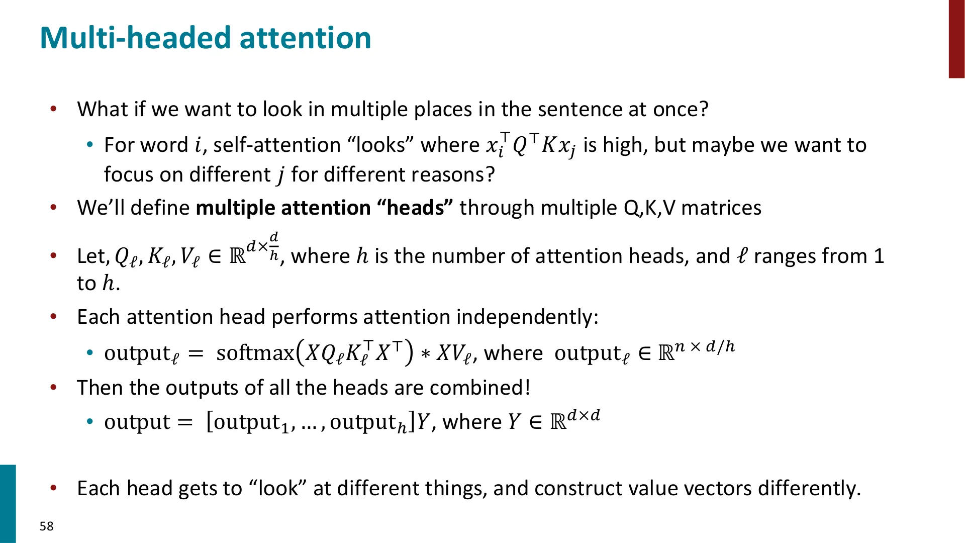 第 57 页幻灯片 · Multi-headed attention