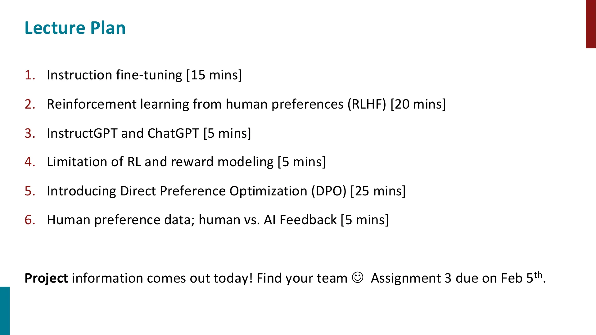 第 2 页幻灯片 · Lecture Plan