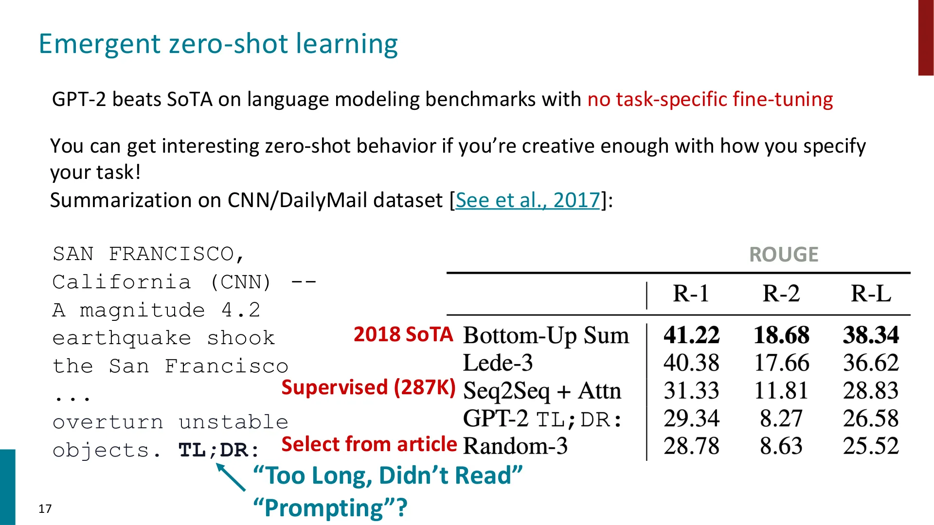 第 16 页幻灯片 · Emergent zero-shot learning