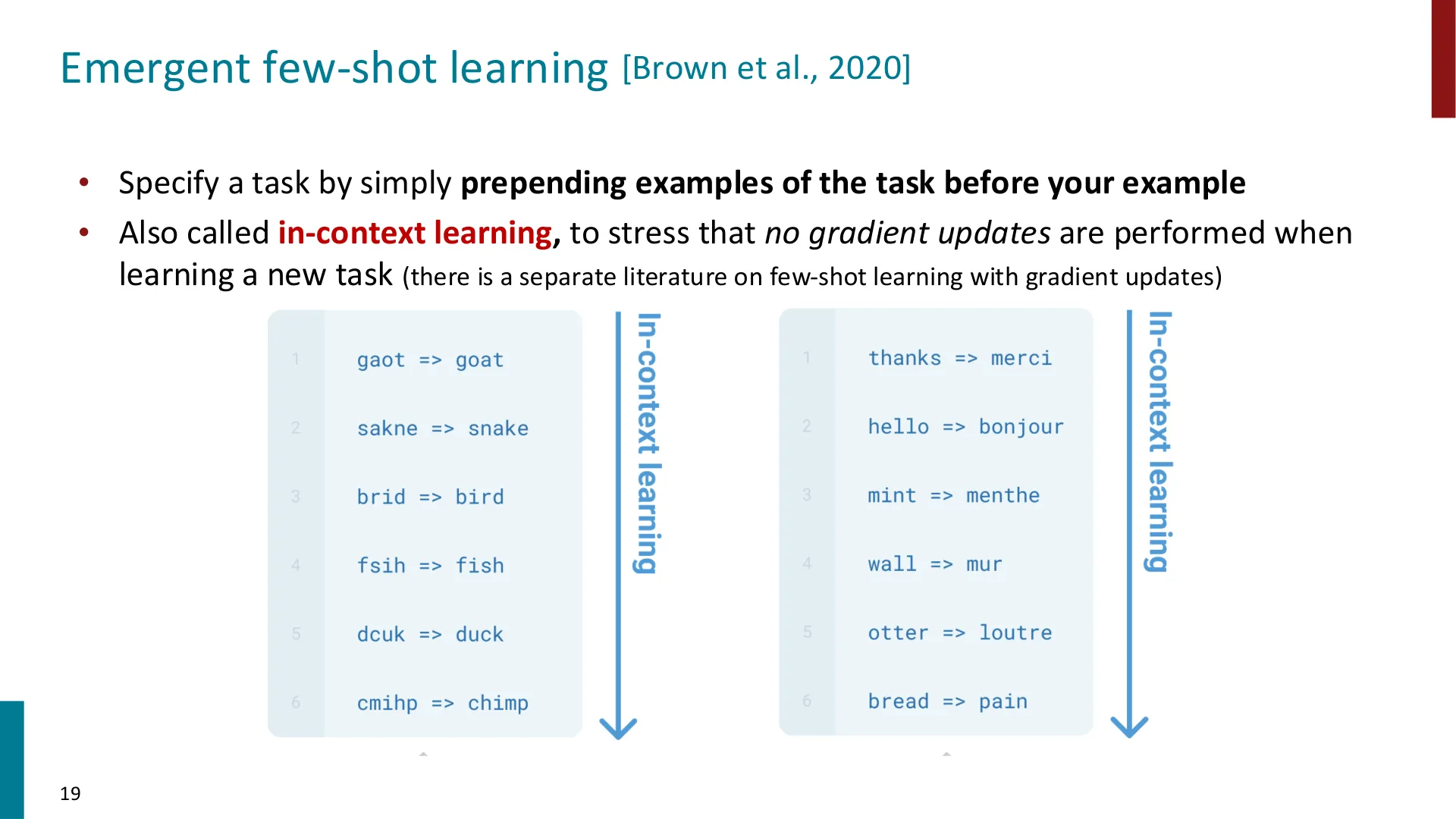 第 18 页幻灯片 · Emergent few-shot learning