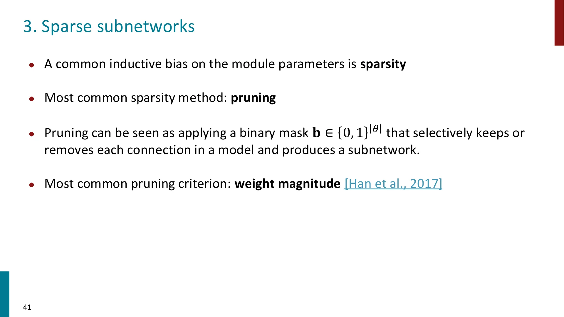 第 40 页幻灯片 · 3. Sparse subnetworks