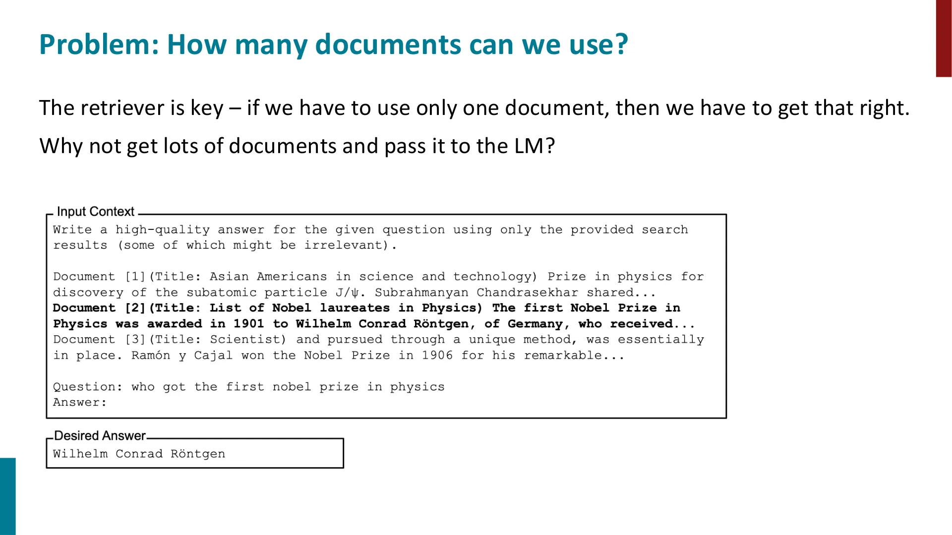 第 22 页幻灯片 · Problem: How many documents can we use?