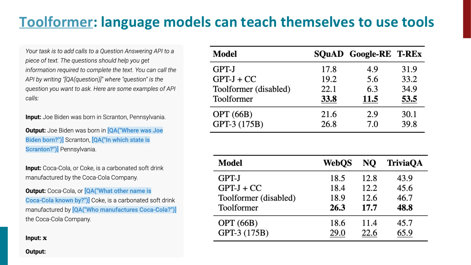 第 57 页幻灯片 · Toolformer: language models can teach themselves to use tools