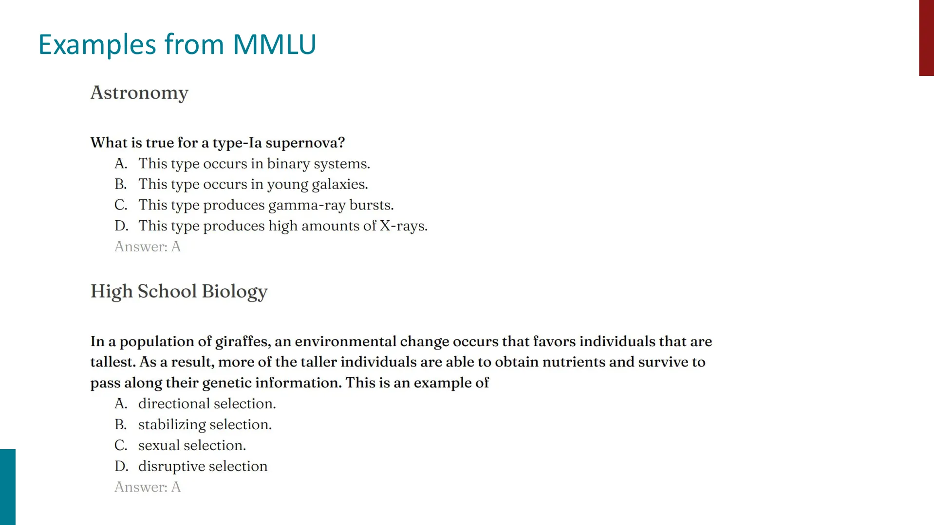 MMLU 的样题