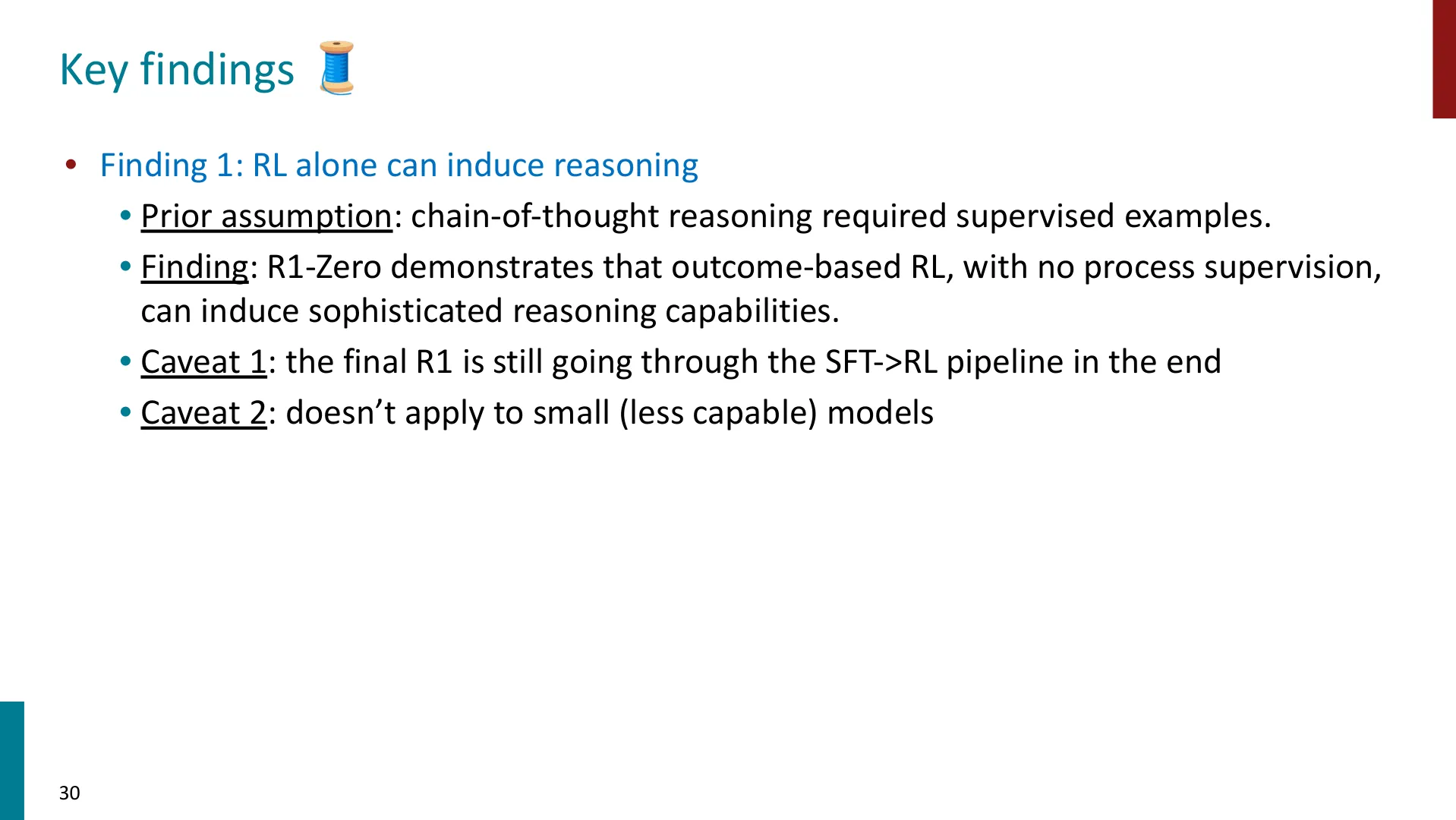 第 30 页幻灯片 · Key findings 🧵