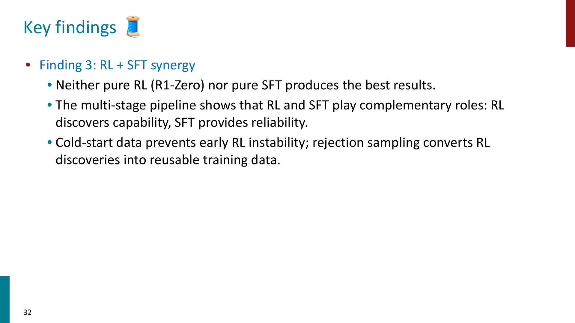 第 32 页幻灯片 · Key findings 🧵