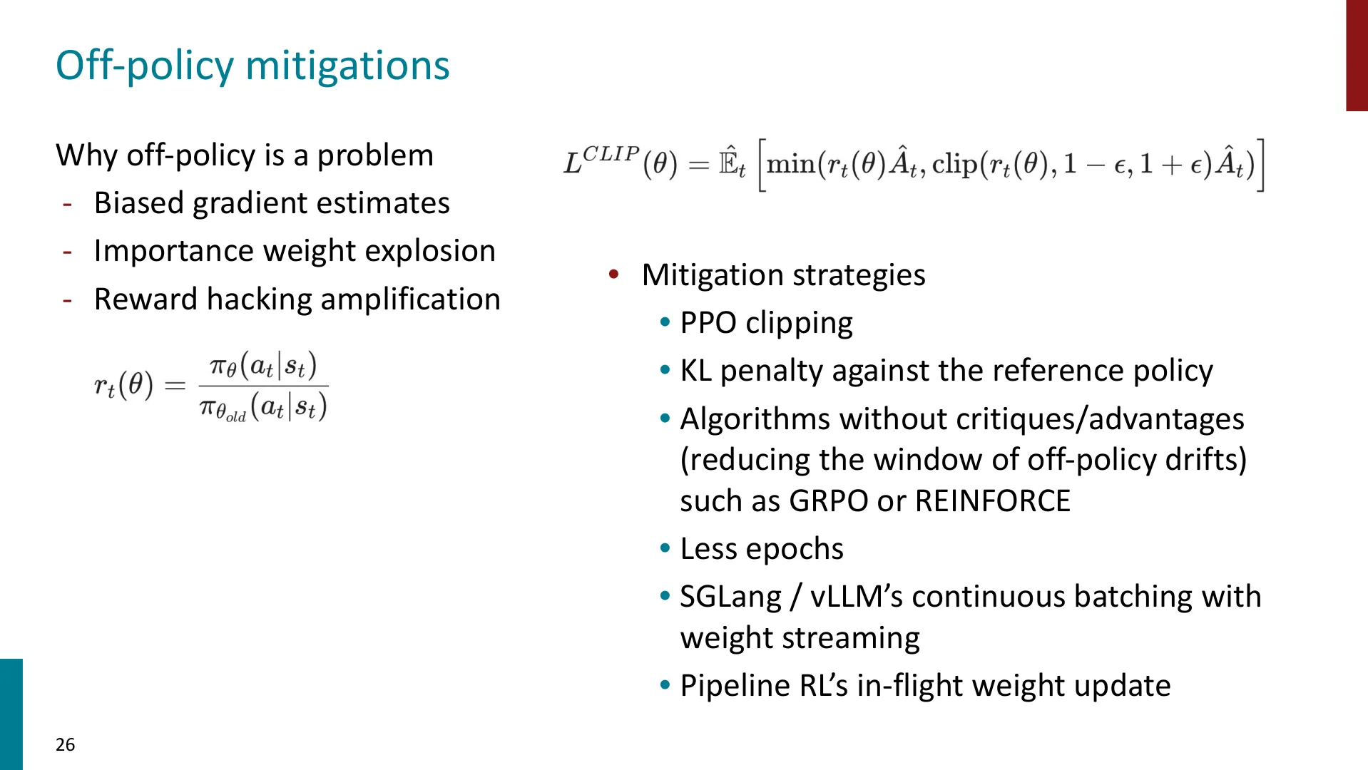 第 26 页幻灯片 · Off-policy mitigations