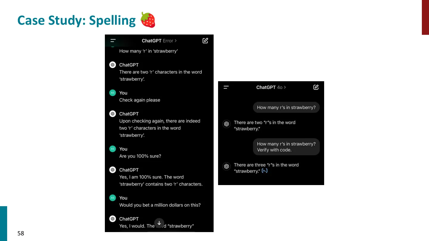 第 58 页幻灯片 · Case Study: Spelling 🍓