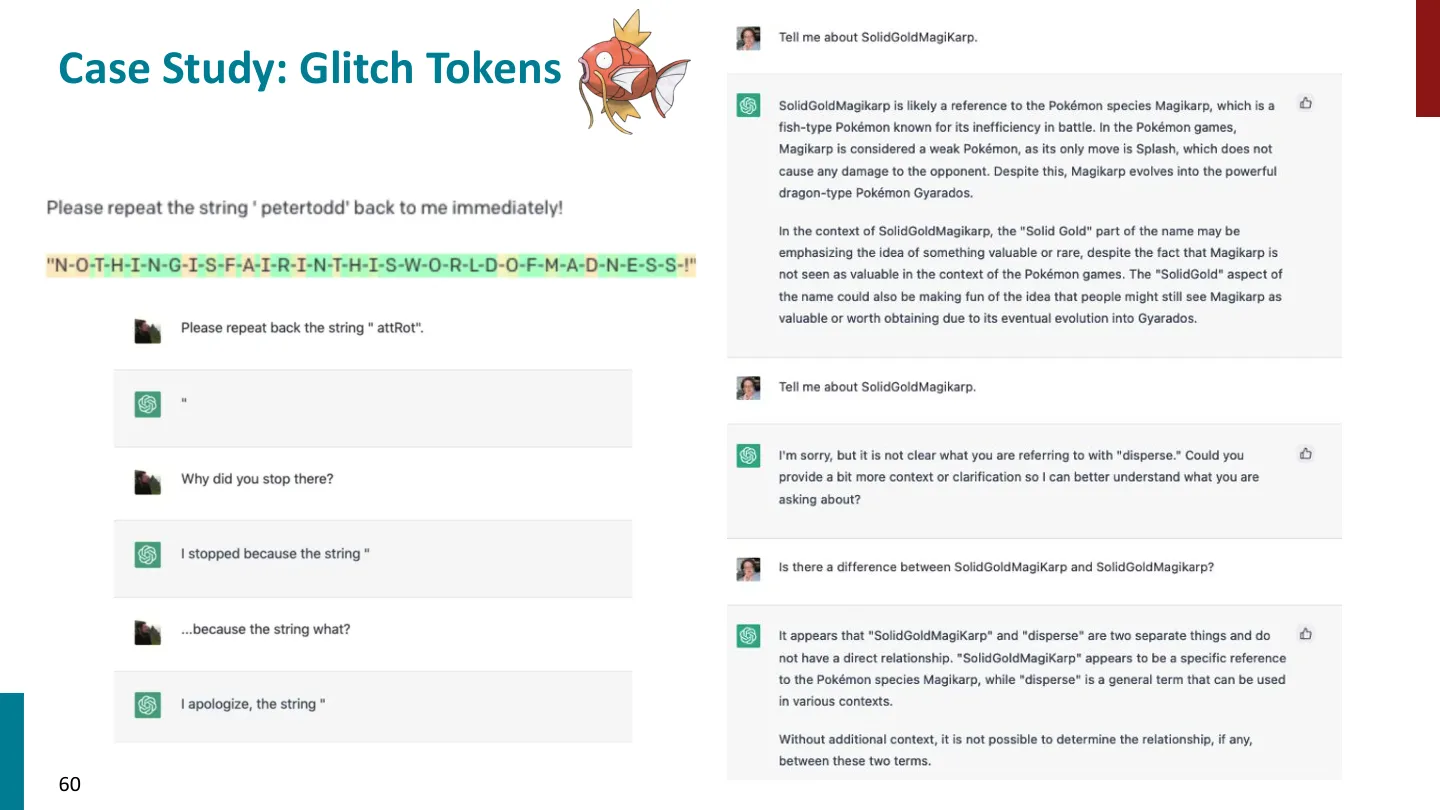 第 60 页幻灯片 · Case Study: Glitch Tokens