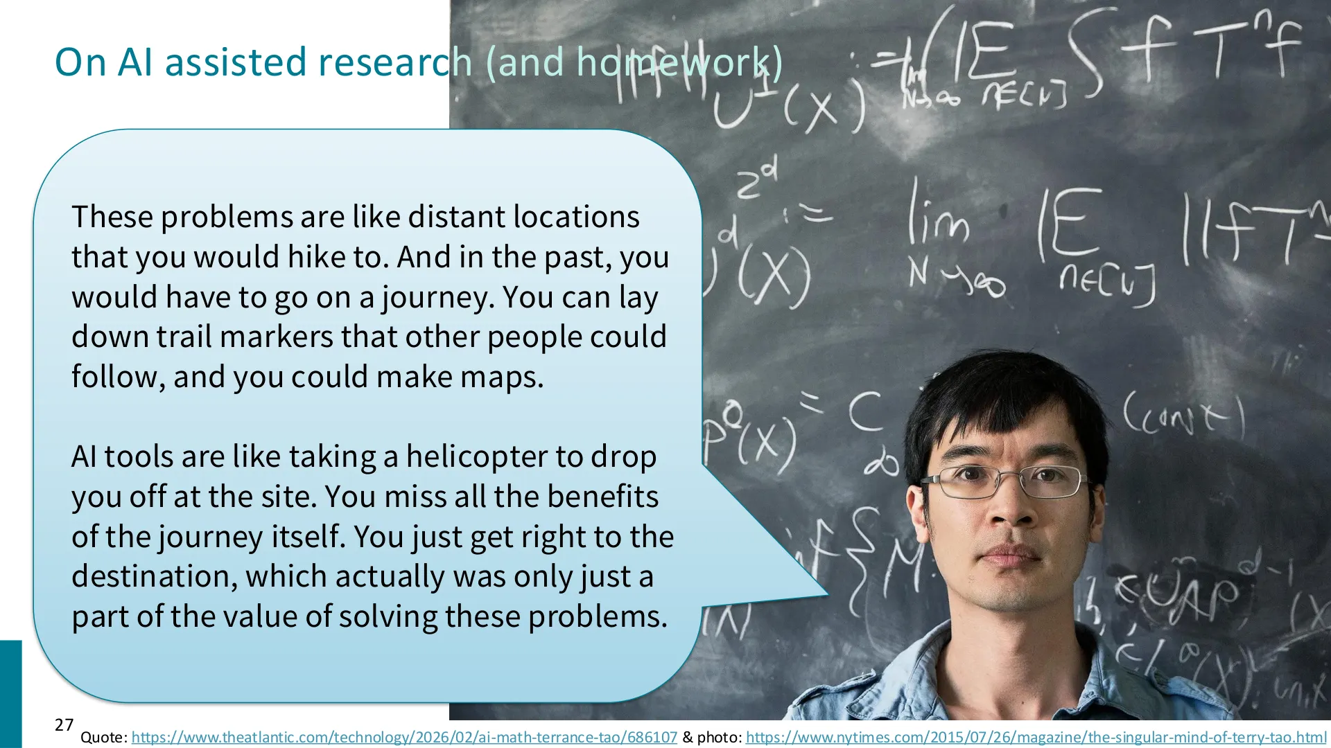 第 27 页幻灯片 · On AI assisted research (and homework)