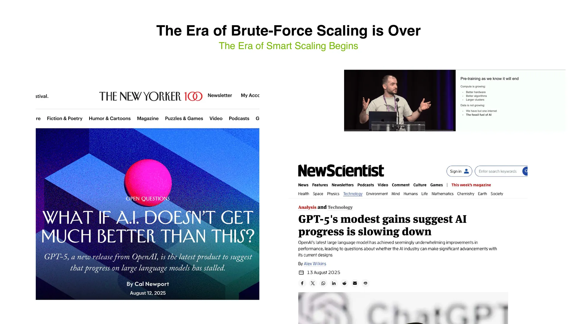 第 8 页幻灯片 · The Era of Brute-Force Scaling is Over
