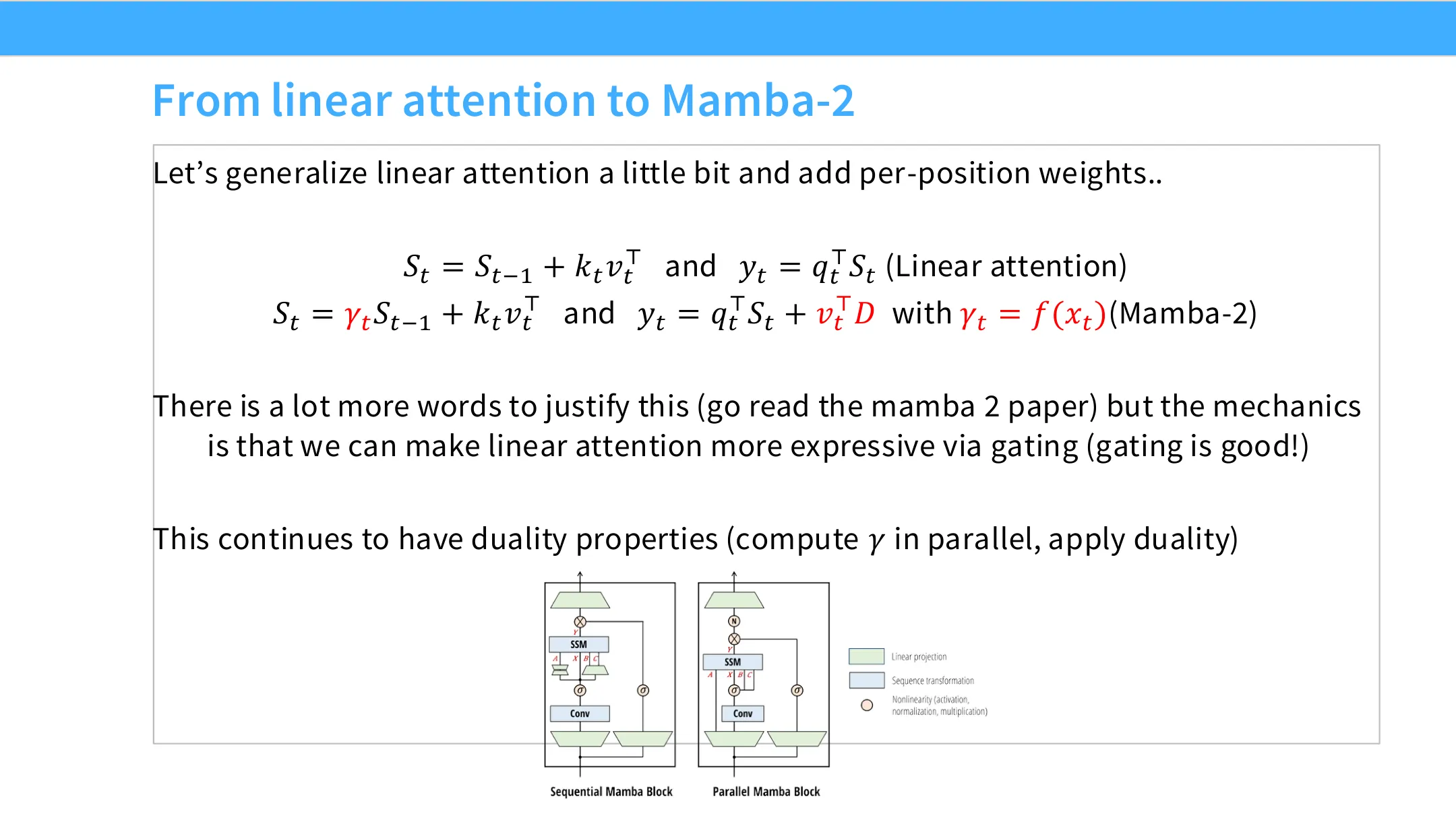Mamba 2 的门控状态更新