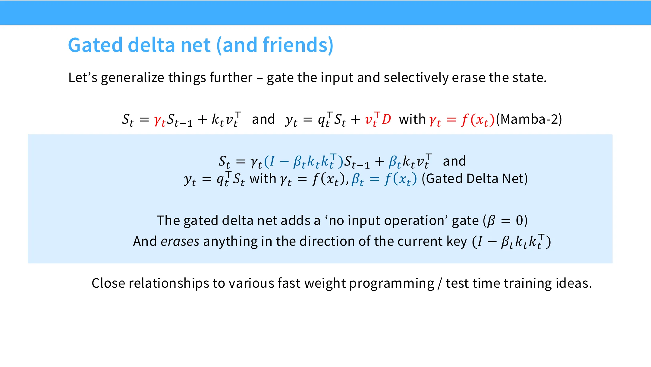 Gated DeltaNet 的投影式更新