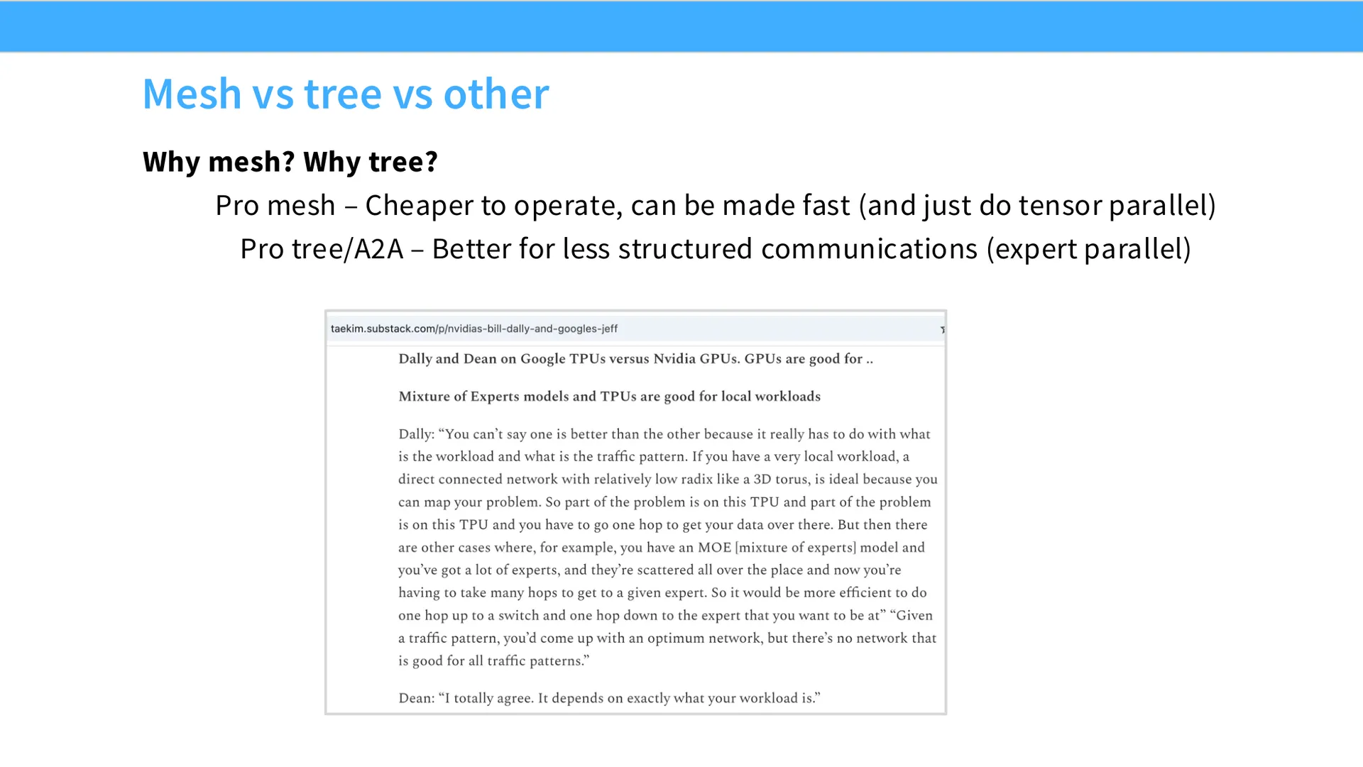 第 10 页幻灯片 · Mesh vs tree vs other