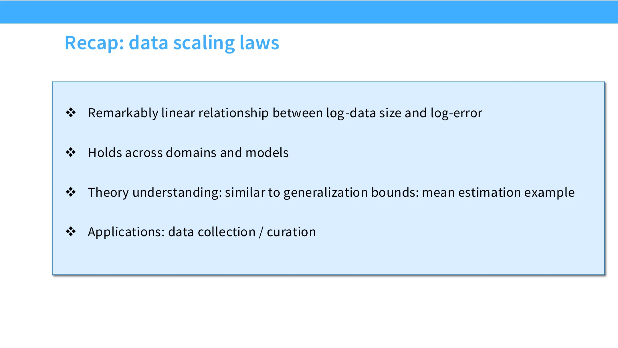 数据 scaling law recap