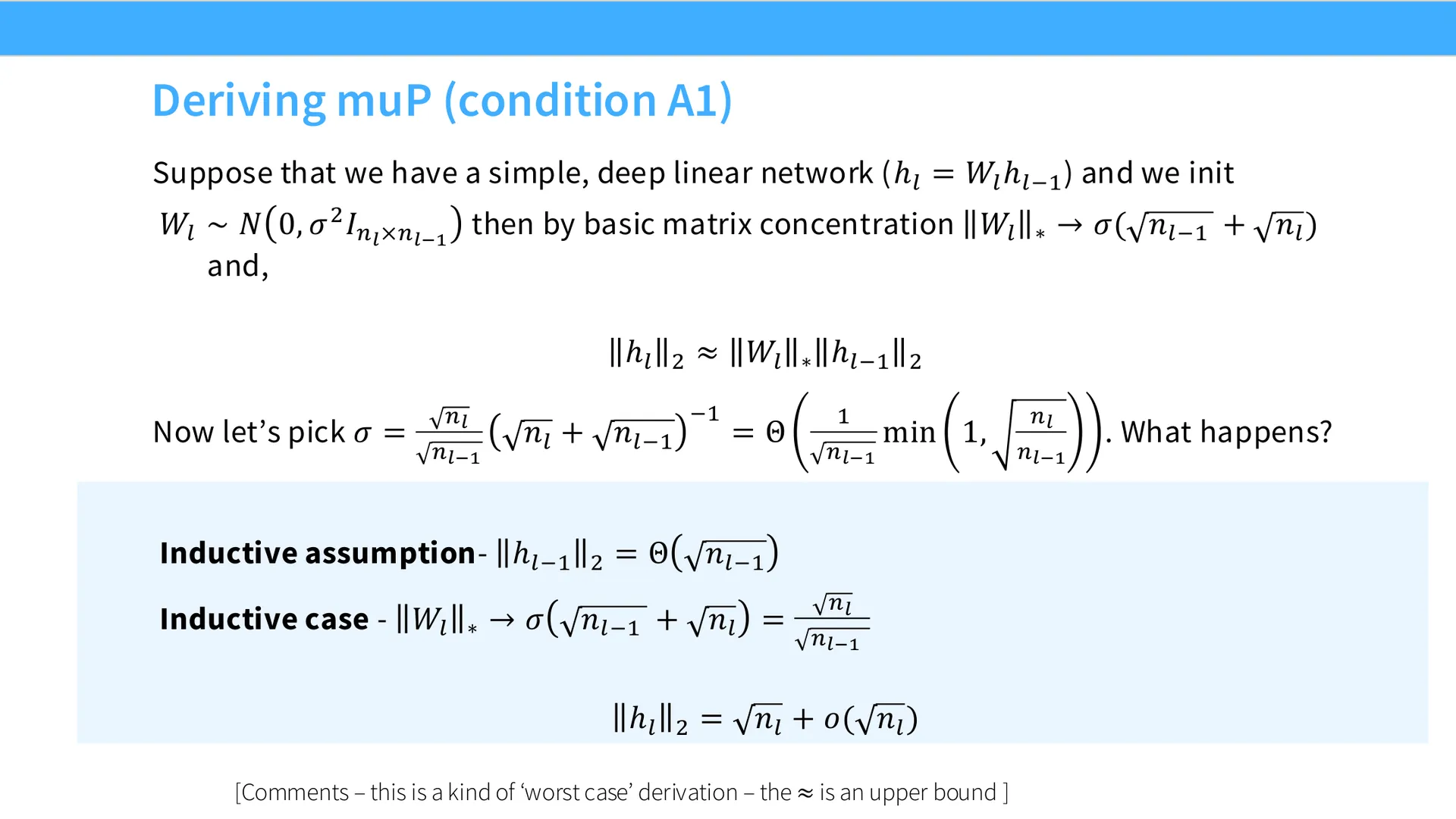 第 47 页幻灯片 · Deriving muP (condition A1)