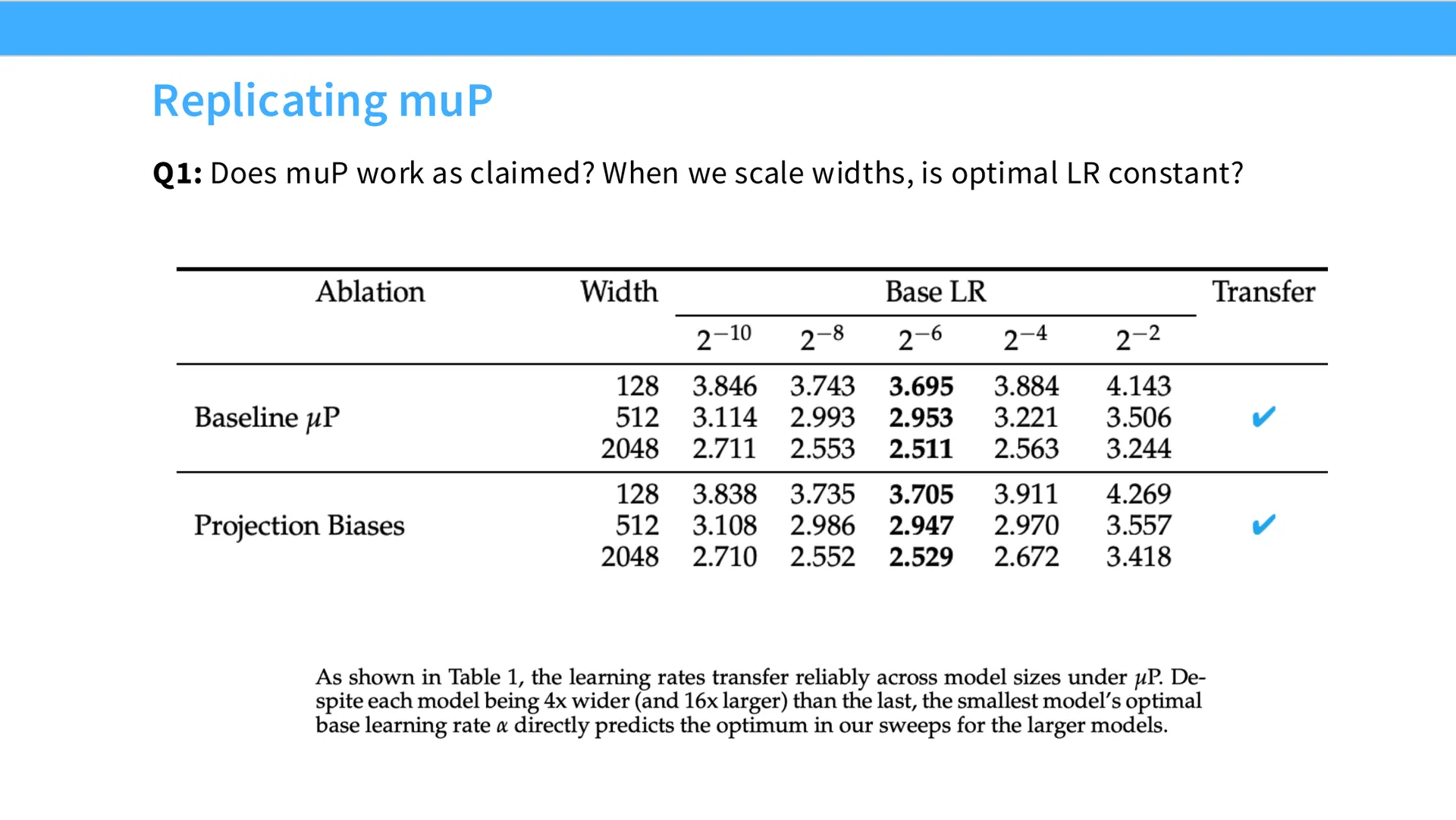 第 52 页幻灯片 · Replicating muP