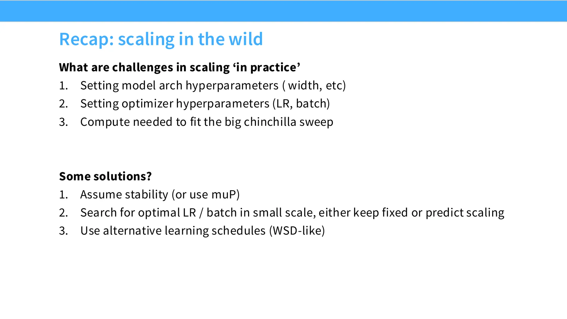 第 58 页幻灯片 · Recap: scaling in the wild