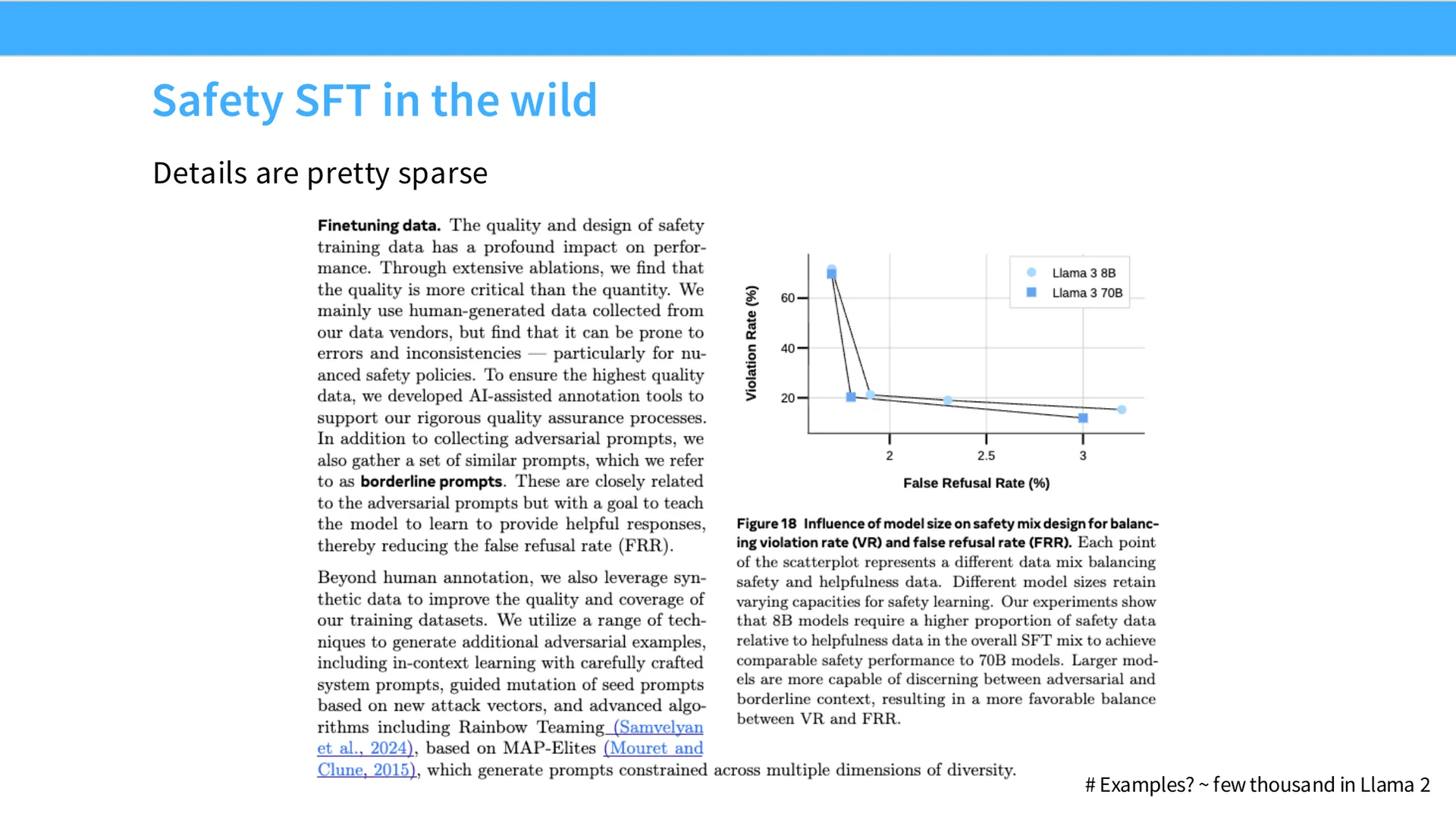 第 23 页幻灯片 · Safety SFT in the wild