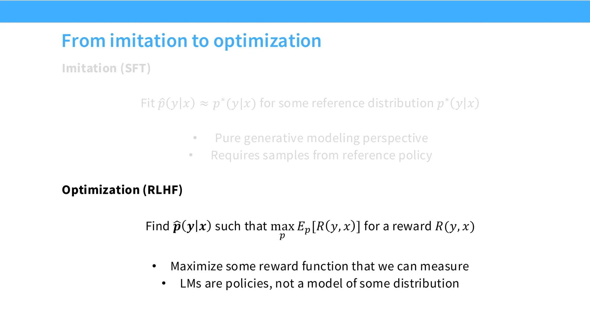 第 50 页幻灯片 · From imitation to optimization