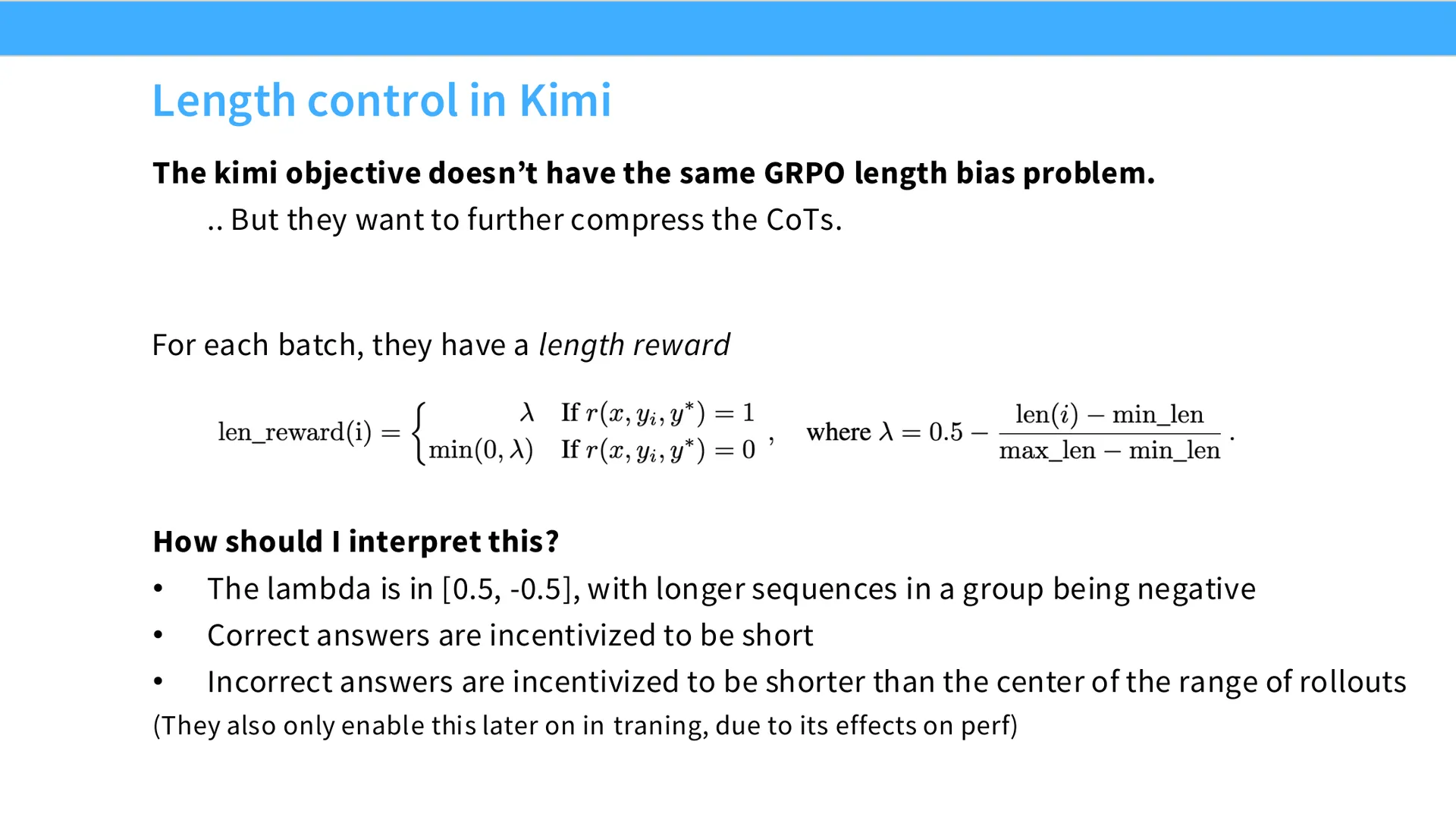 第 43 页幻灯片 · Length control in Kimi