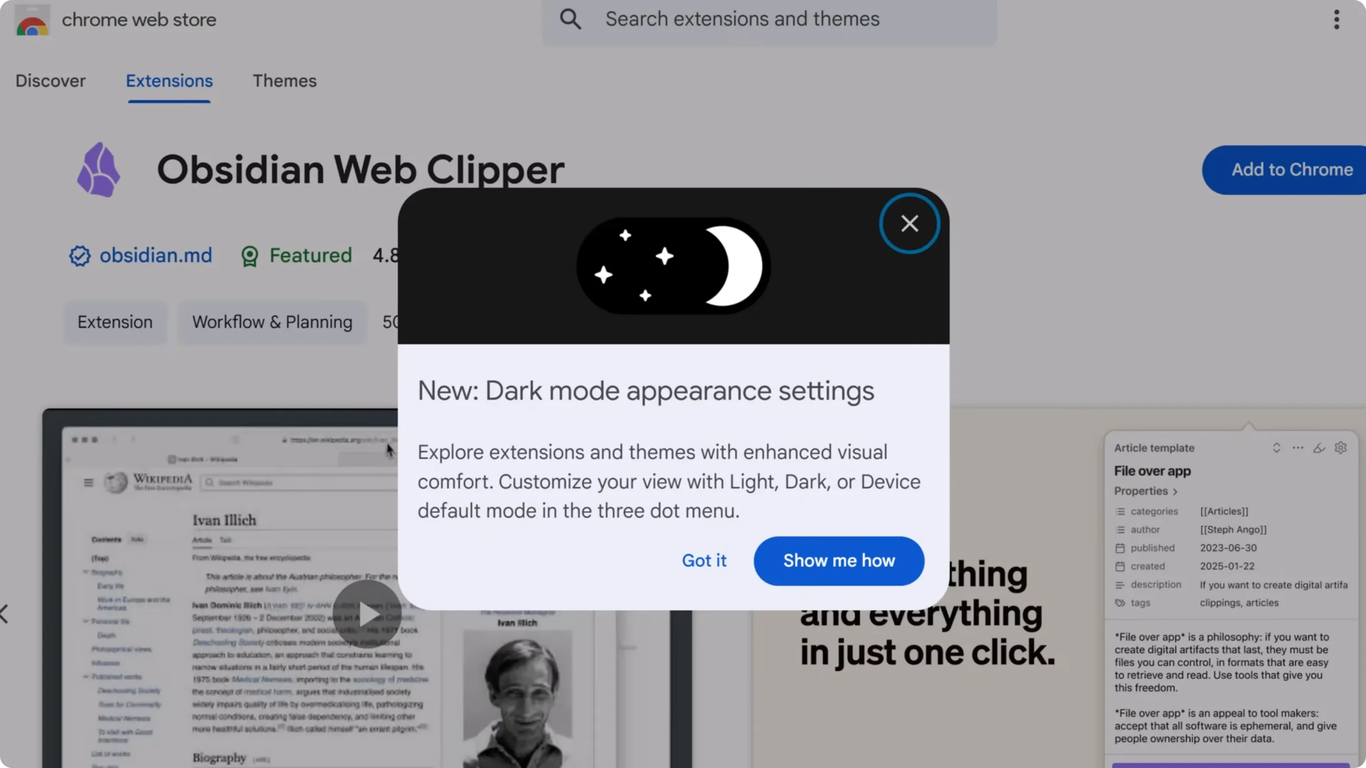 安装 Obsidian Web Clipper